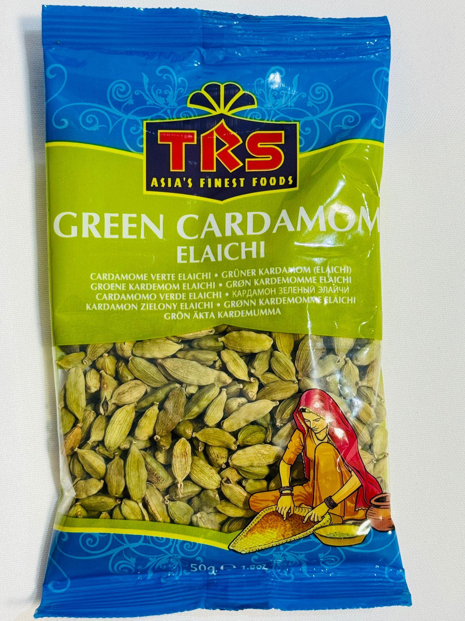 TRS Green Cardamom Elaichi 50g | Deshi Bazar Poland – Deshi Bazar